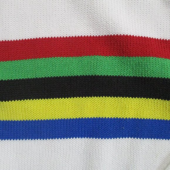 Vintage Preppy Sweater sz XL White Frat Y2K - Picture 4 of 8